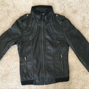 GUESS Retro 100% Leather Jacket